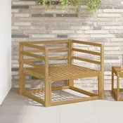 Vidaxl Srednji zunanji kavč Masiven les akacije Bela