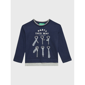 United Colors Of Benetton Bluza 3ATNG104F Mornarsko modra Regular Fit