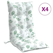 Vidaxl Blazine za stole 4 kosi vzorec listov oxford tkanina