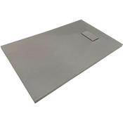 SANOTECHNIK pravokotna tuš kad s kanaleto siva, 100x80x2,6cm