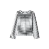Calvin Klein Jeans Majica svetlo bež/črna