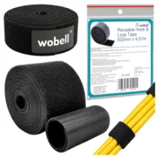 shumee Ježkov trak, močan dvostranski trak, organizator, držalo za kabel, univerzalno za vezanje, širina 5 cm, Wobell