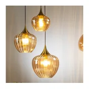 ONLI - Luster na sajli ELIDE 3xE27/15W/230V crna/bakarna