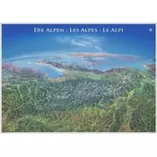 Panorama Alpen Poster, Planokarte