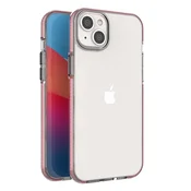 HURTEL Spring Case etui iPhone 14 Plus silikonski ovitek z okvirjem svetlo roza