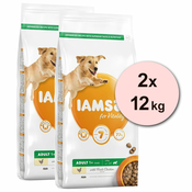 Iams Dog Adult Large Breed, Chicken 2x12 kg