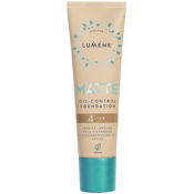 Lumene Matte matirajoči tekoči puder za obraz z nadzorom oljnega sebuma SPF20 - 4 Tan 30 ml