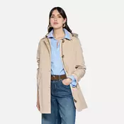 Beige Womens Coat Geox Claudin - Womens