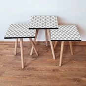 HANAH HOME Set 3 stocica 3Shp10 White