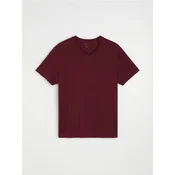 Sinsay - Pamucna basic majica - maroon