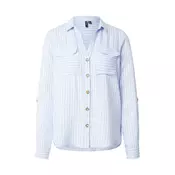VERO MODA Bluza VMBUMPY svetlo modra/bela