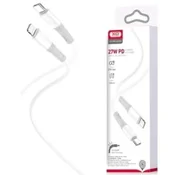 XO hitri kabel za iPhone NB-Q226A USB-C - Lightning 1m 27W bel, mehak