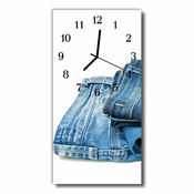 tulup.si Steklena navpična ura Barvni jeans 30x60 cm