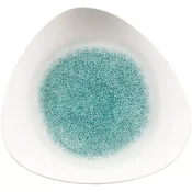 CHURCHILL Raku Jade zelen plitek krožnik trikotnik 265 mm (12 kos)