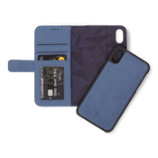 Decoded 2v1 usnjen ovitek/denarnica za iPhone XR - modra