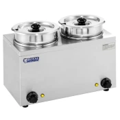 Royal Catering Električni grelnik za juho 300 W 230 V 2 x 3,8 l