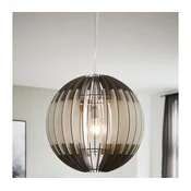 Eglo 63256 - Luster na sajli OLMERO PRO 1xE27/60W/230V precnik 40 cm siva/bela