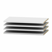 KONDELA Garderobne police (4 kos) Betty 4 BE04-006-00 49,9x32,5 cm - bele