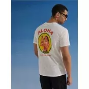 Sinsay - Pamucna majica sa natpisom Aloha - krem