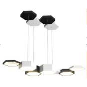 Modern Hex - Moderna viseča svetilka 133 cm 60W LED + daljinski upravljalnik