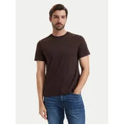 Calvin Klein Majica LV04LG222G Temno rjava Slim Fit