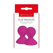 Gardj Europe Pumpica – Me You Us Dual Masseuse silikonski sesalniki za bradavice, 2-pak, vijolična