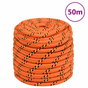 Greatstore Vrv za čoln oranžna 16 mm 50 m polipropilen