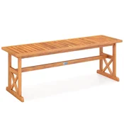 Costway Zunanja klop iz akacijevega lesa 130 cm 1 kos