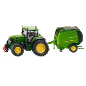 Siku Traktor John Deere z balirko