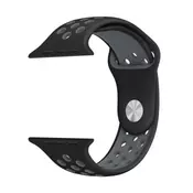 Apple Watch Sport Silicone Strap black grey M/L 42/44/45mm