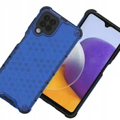 HURTEL Ovitek Honeycat Armed z gel okvirjem za Samsung Galaxy A22 4G moder