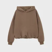 Cropp - Dukserica s kapuljacom basic - braon