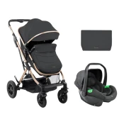 KikkaBoo Kolica Kaia Dark Grey premium set 2in1 sa autosedištem I-Size (KKB11240 SET)