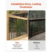 VEVOR Stopniščni balustri okrogla cev 19x660 mm črna