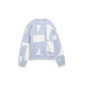 TOM TAILOR DENIM Majica golobje modra/bela