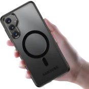 GS Ovitek ERBORD za Samsung Galaxy A35 5G, hibridni ovitek Fusion, za MagSafe, črn