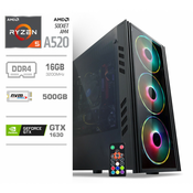 Računalnik MEGA MT 5000 R5-5500/A520/16GB/500GB/GTX1630-4GB-HDMI 2xDP /350W-87%/Brez OS RGB