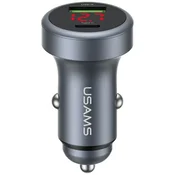 USAMS USAMS AVTO POLNILEC 45W USB-A USB-C ZA TELEFONE HITR AVTO