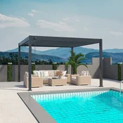 Bioklimatska pergola Antares Samostoječa, 4 x 4, Antracit, Ročni