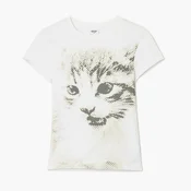 Cropp - Bela majica s printom - other