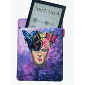 Arco Design 6-7 etui za e-knjige - EcoFilc, potisk Sapia, siv, primeren za Kindle/PocketBook
