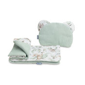 Sensillo Set za djecja kolica jastuk + dekica šumske životinje