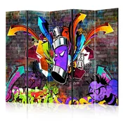 artgeist Paravan Colourful Attack I, 5-Delni, Dvostranski