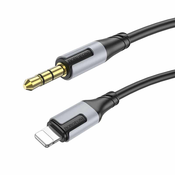 shumee Borofone BL19 Creator mini jack 3,5 mm na Lightning kabel 1 m črn