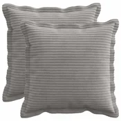 vidaXL Prevleka za blazino 2 kos HOUTEN Svetlo siva 50 x 50 cm