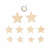 Rayher. Leseni okraski Zvezdice 3,5-5,7 cm set 10