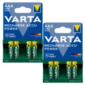 shumee Varta power AAA 1000mAh NiMH polnilne baterije za majhne prste 4 kosi x2
