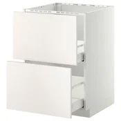 METOD / MAXIMERA Pod.ormaric sudop. i 2front/2fioke, bela/Veddinge bela, 60x60 cm