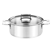 Casserole dish with lid, stainless steel, 24 cm/3.75 L, Signature