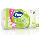 Toaletni papir, 3-slojni, majhen zvitek, 8 zvitkov, ZEWA Deluxe, kamilica, 8 zvitkov